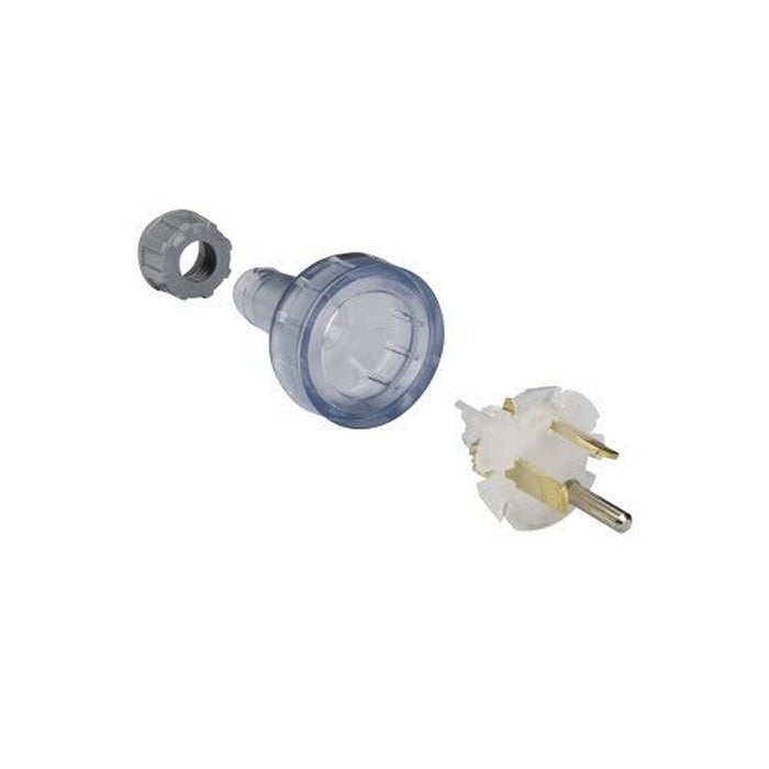 Clipsal Standard Series Plug Flexible, Straight, 3 PIN, Round Earth PIN, 10A, 250V | Transparent | 439SL-TR