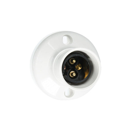 Clipsal Batten Holder 2 PIN Bay/Cap | White Electric | 530-WE