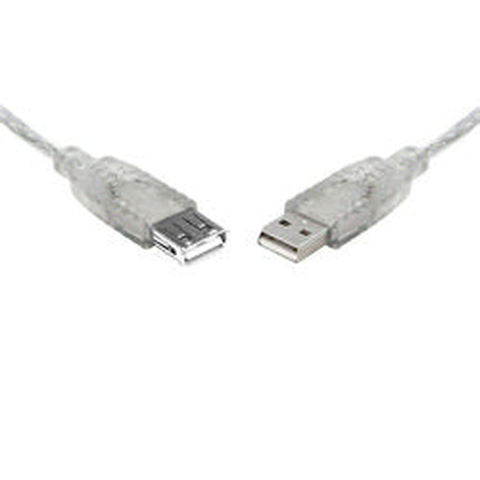8Ware USB 2.0 Extension Cable 25cm | Transparent | UC-2000AAE