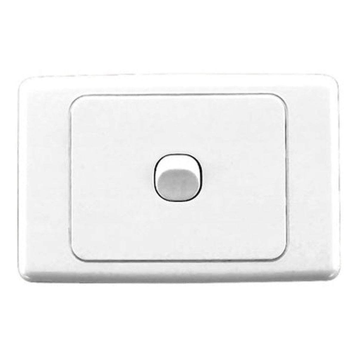 Clipsal 2000 Series 1 Gang Horizontal Light Switch 10A - White Electric - 2031HA-WE
