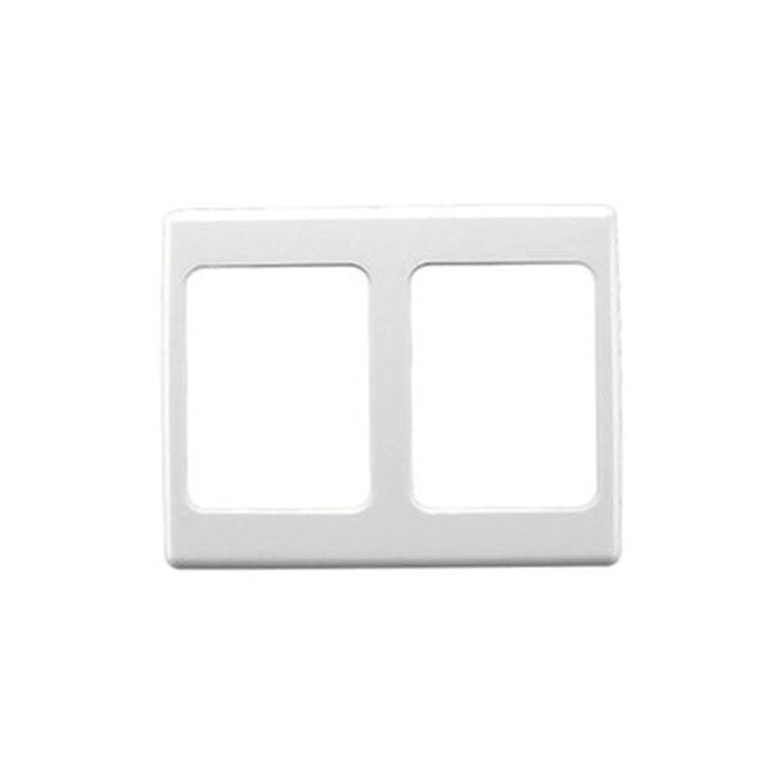 Clipsal 2000 Series Flush Surround 2 Gang, Vertical Mount, Curved Sided, Standard Pattern | White Electric | 2000/2-WE