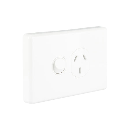 Clipsal Classic C2000 Series Single Switch Socket Outlet Classic, 250V, 10A | White Electric | C2015-WE