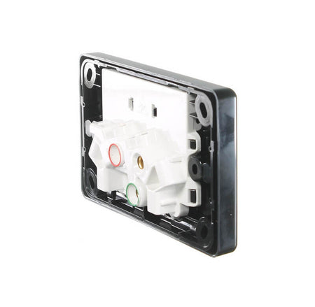 Clipsal Classic C2000 Series Switched Socket Outlet Twin, 250V, 10A | Black | C2025-BK