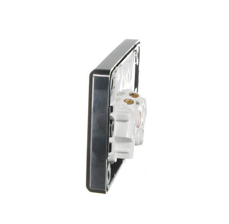 Clipsal Classic C2000 Series Switched Socket Outlet Twin, 250V, 10A | Black | C2025-BK