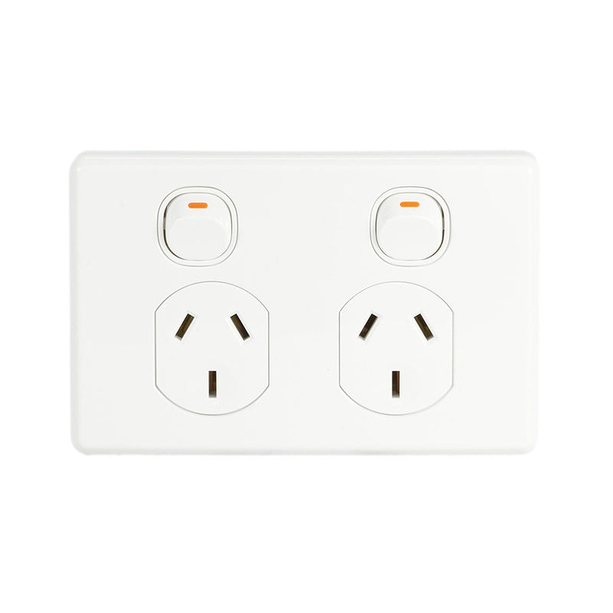 Clipsal Classic C2000 Double Power Point 10A - White Electric - C2025-WE