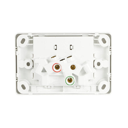 Clipsal Classic C2000 Series Switched Socket Outlet Twin, 250V, 10A | White Electric | C2025-WE