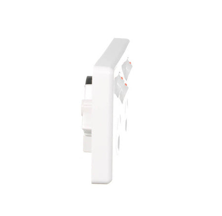 Clipsal Classic C2000 Series Switched Socket Outlet Twin, 250V, 10A, Removable Extra Switch | White Electric | C2025XA-WE