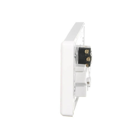 Clipsal Classic C2000 Series Switched Socket Outlet Twin, 250V, 10A, Removable Extra Switch | White Electric | C2025XA-WE