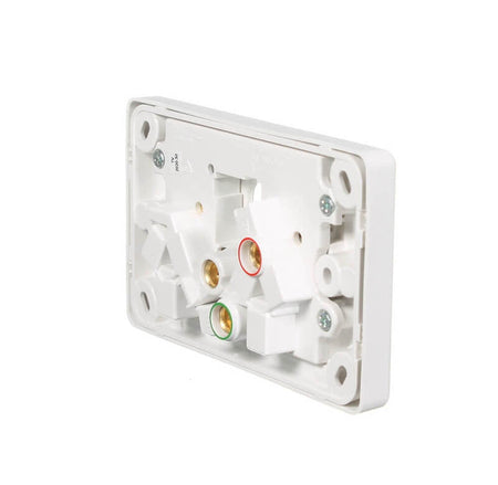 Clipsal Classic C2000 Series Switched Socket Outlet Twin, 250V, 10A, Removable Extra Switch Aperture | White Electric | C2025XUA-WE