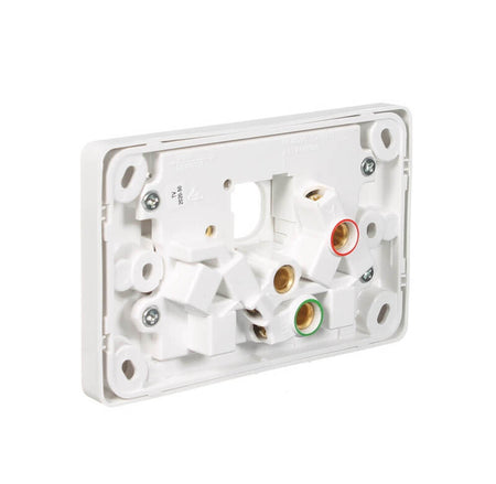 Clipsal Classic C2000 Series Switched Socket Outlet Twin, 250V, 10A, Removable Extra Switch Aperture | White Electric | C2025XUA-WE