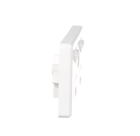 Clipsal Classic C2000 Series Switched Socket Outlet Twin, 250V, 10A, Removable Extra Switch Aperture | White Electric | C2025XUA-WE