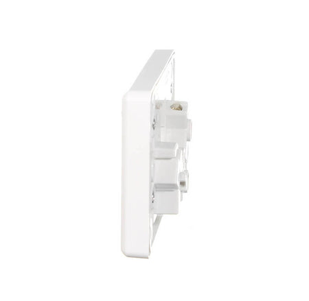 Clipsal Classic C2000 Series Switched Socket Outlet Twin, 250V, 10A, Removable Extra Switch Aperture | White Electric | C2025XUA-WE
