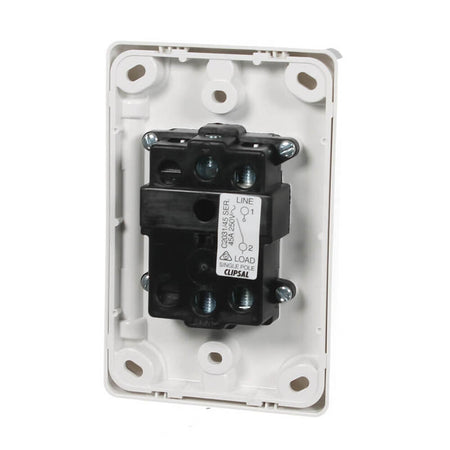 Clipsal Classic C2000 Series Electric Range Switch 250V, 45A, Single Pole | White Electric | C2031/45-WE