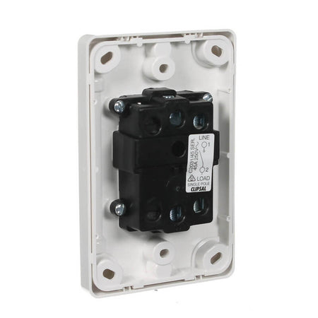 Clipsal Classic C2000 Series Electric Range Switch 250V, 45A, Single Pole | White Electric | C2031/45-WE