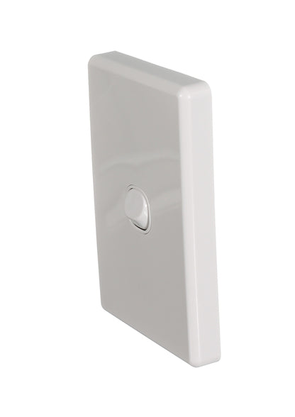 Clipsal Classic C2000 Series Flush Switch 1 Gang, 250VAC, 10A, Standard, Vertical | White Electric | C2031VA-WE