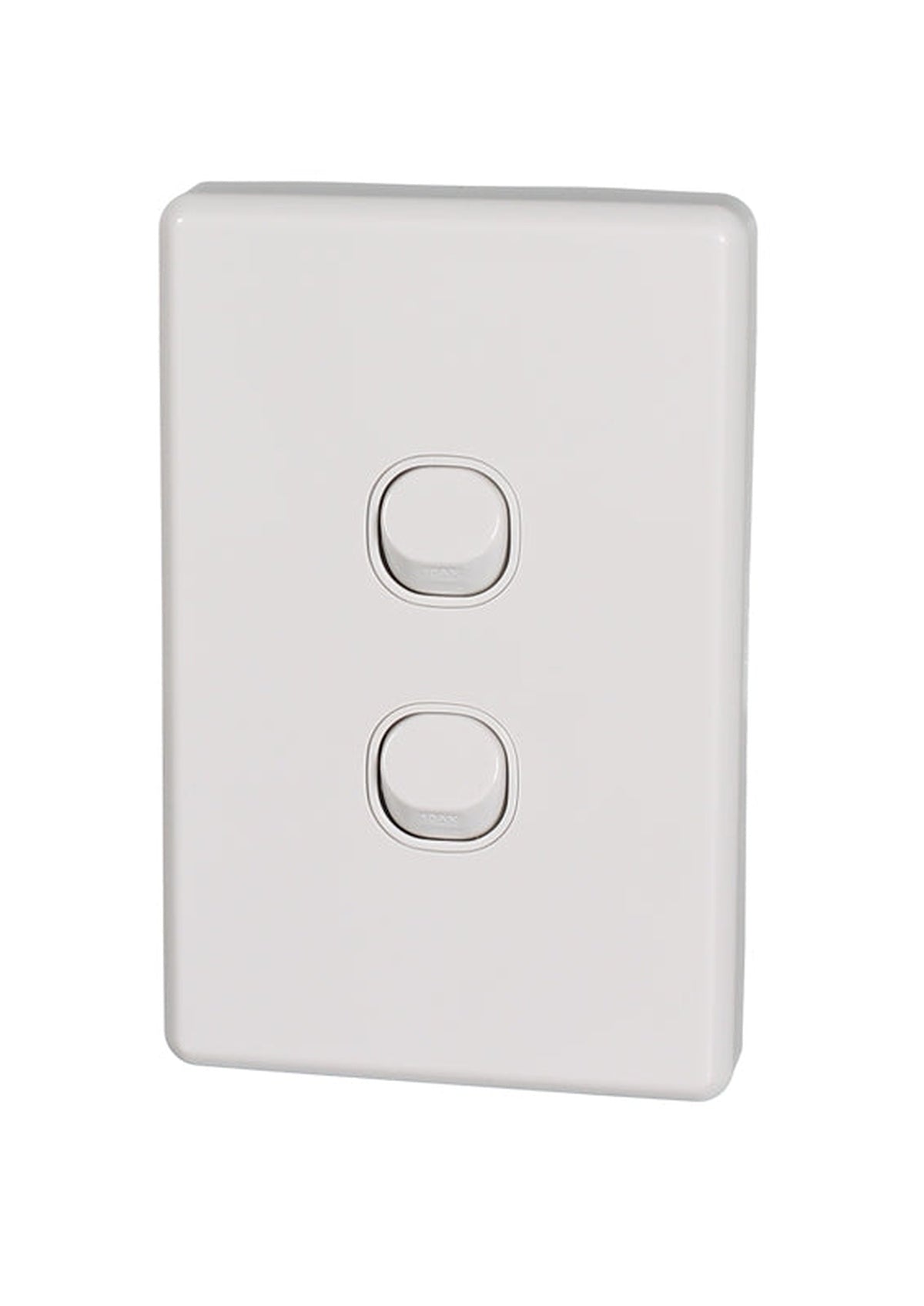 Clipsal Classic C2000 2 Gang Vertical Light Switch 10A - White Electric - C2032VA-WE