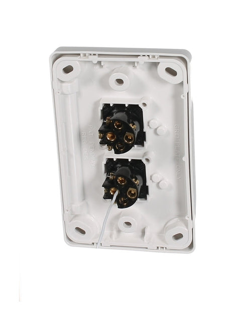 Classic C2000 Series Flush Switch 2 Gang, 250VAC, 10A, Standard, Vertical | White Electric | C2032VA-WE