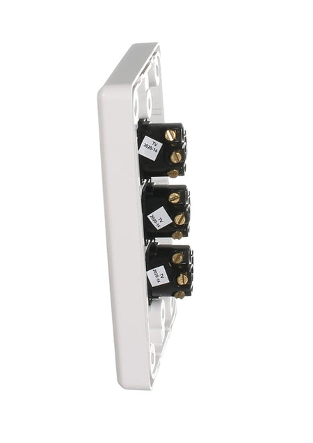 Clipsal Classic C2000 Series Flush Switch 3 Gang, 250VAC, 10A, Vertical | White Electric | C2033VA-WE