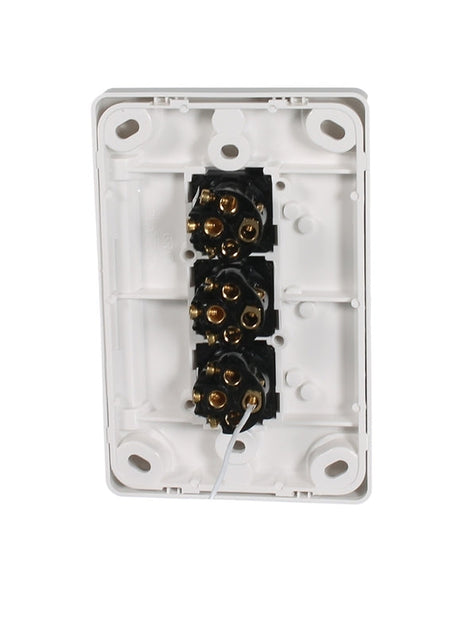 Clipsal Classic C2000 Series Flush Switch 3 Gang, 250VAC, 10A, Vertical | White Electric | C2033VA-WE