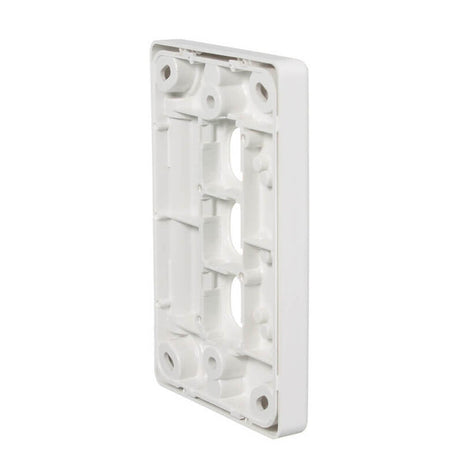 Clipsal Classic C2000 Series Switch Grid Plate and Cover 3 Gang, Less Mechanism | White Electric | C2033VH-WE
