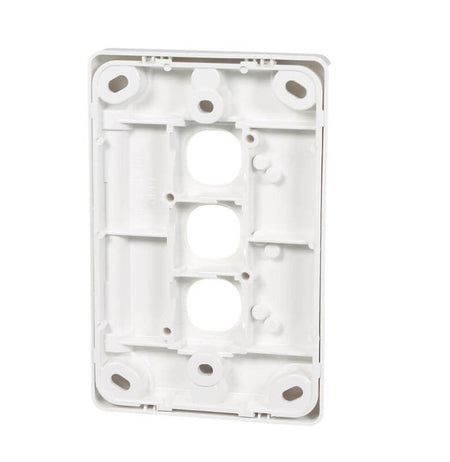 Clipsal Classic C2000 Series Switch Grid Plate and Cover 3 Gang, Less Mechanism | White Electric | C2033VH-WE