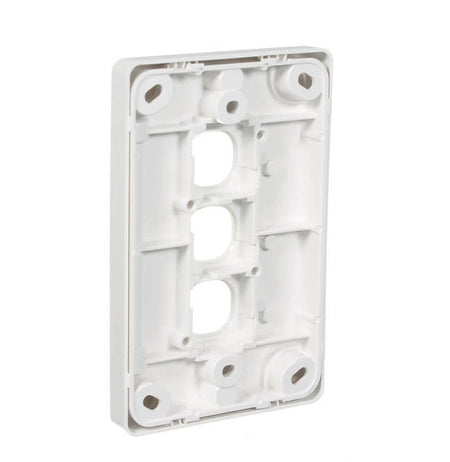 Clipsal Classic C2000 Series Switch Grid Plate and Cover 3 Gang, Less Mechanism | White Electric | C2033VH-WE