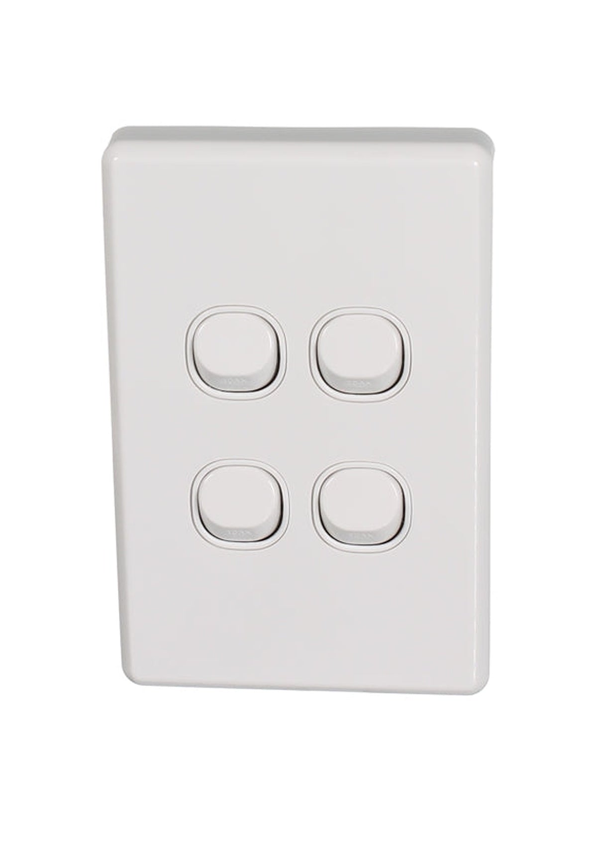 Clipsal Classic C2000 4 Gang Vertical Light Switch 10A - White Electric - C2034VA-WE