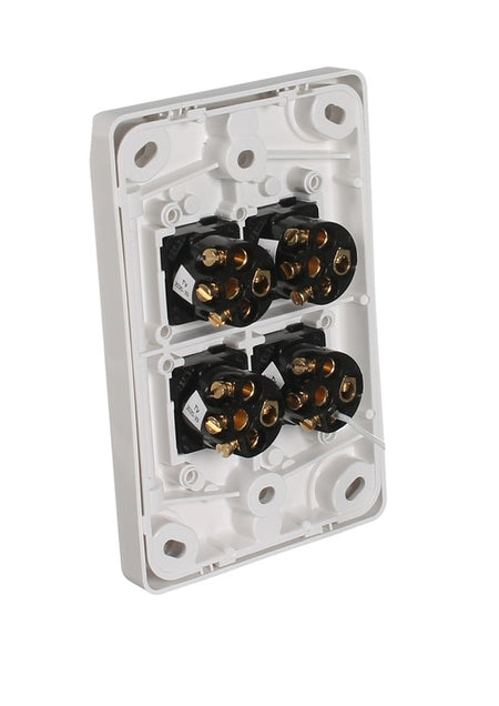 Clipsal Classic C2000 Series Flush Switch 4 Gang, 250VAC, 10A, Standard, Vertical | White Electric | C2034VA-WE