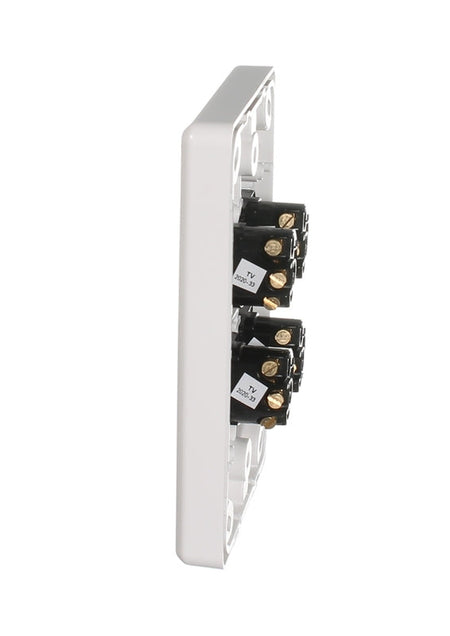 Clipsal Classic C2000 Series Flush Switch 4 Gang, 250VAC, 10A, Standard, Vertical | White Electric | C2034VA-WE