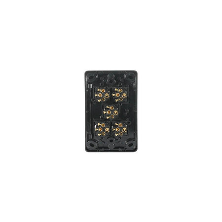 Clipsal Classic C2000 Series Flush Switch 5 Gang, 250VAC, 10A, Standard, Vertical | Black | C2035VA-BK