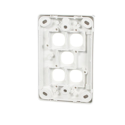 Clipsal Classic C2000 Series Switch Grid Plate and Cover 5 Gang, Less Mechanism | White Electric | C2035VH-WE