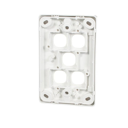 Clipsal Classic C2000 Series Switch Grid Plate and Cover 5 Gang, Less Mechanism | White Electric | C2035VH-WE