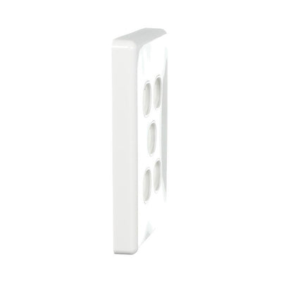 Clipsal Classic C2000 Series Switch Grid Plate and Cover 5 Gang, Less Mechanism | White Electric | C2035VH-WE