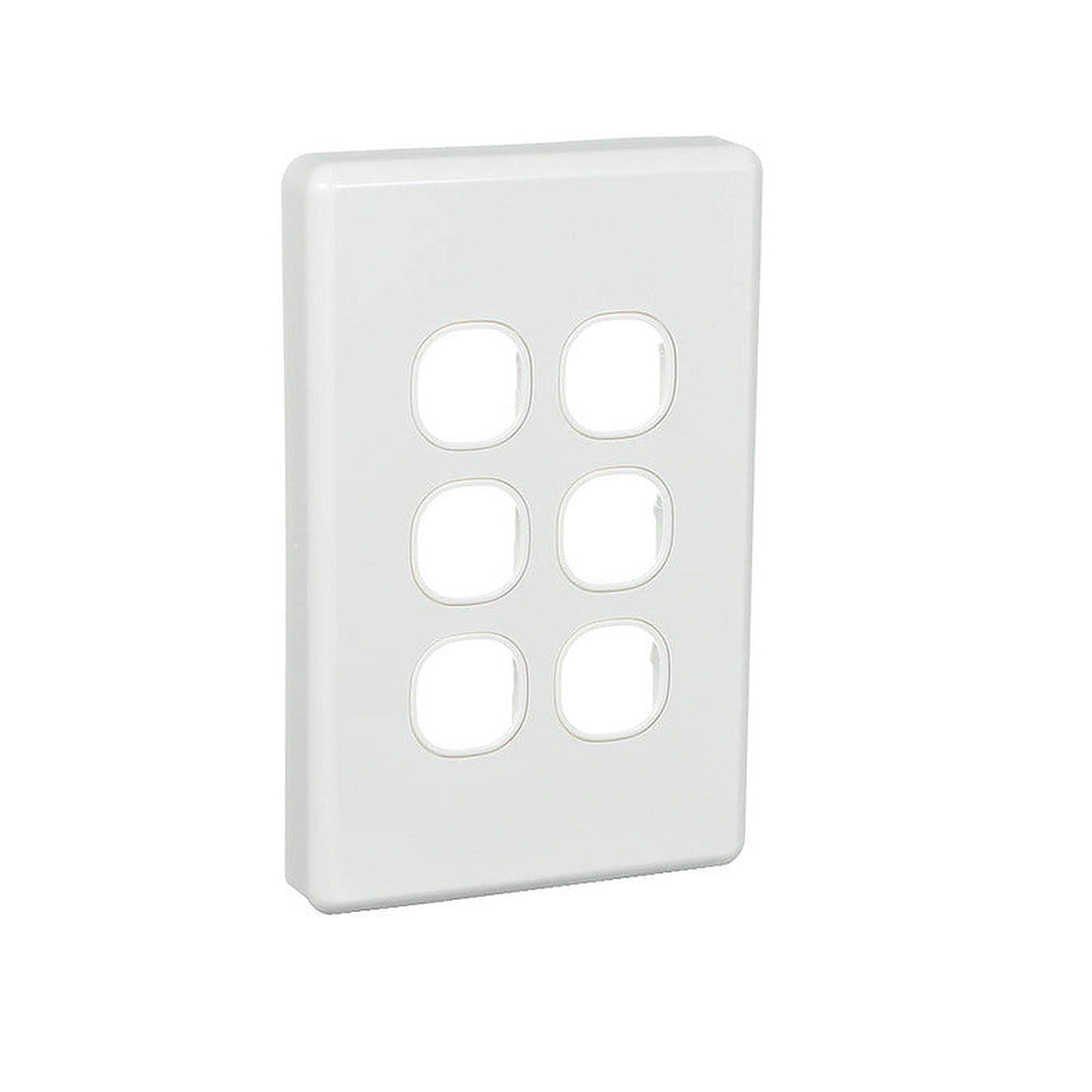 Clipsal Classic C2000 6 Gang Grid Plate and Cover - White Electric - C2036VH-WE