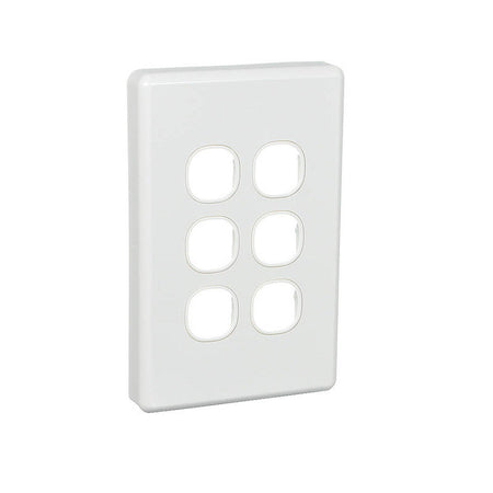 Clipsal Classic C2000 6 Gang Grid Plate and Cover - White Electric - C2036VH-WE