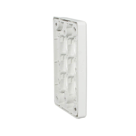 Clipsal Classic C2000 Series Switch Grid Plate and Cover 6 Gang, Vertical | White Electric | C2036VH-WE