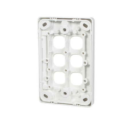 Clipsal Classic C2000 Series Switch Grid Plate and Cover 6 Gang, Vertical | White Electric | C2036VH-WE