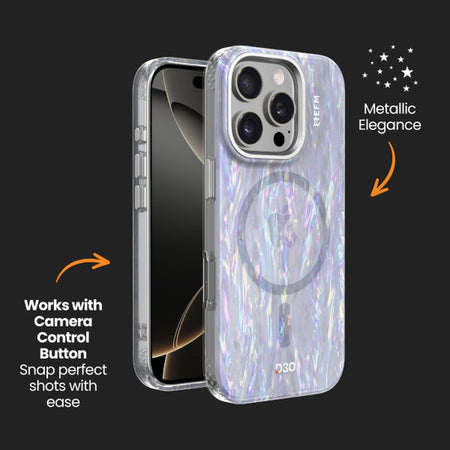 EFM Volta D3O BIO Case Armour iPhone 16 Pro Max - Mother of Pearl | EFCVTAE612PEA