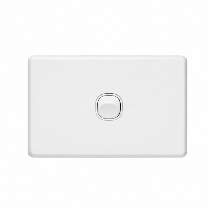 Clipsal Classic C2000 Series Flush Switch 1 Gang, 250VAC, 10A, Horizontal, IP66 | White Electric | C2031H66-WE