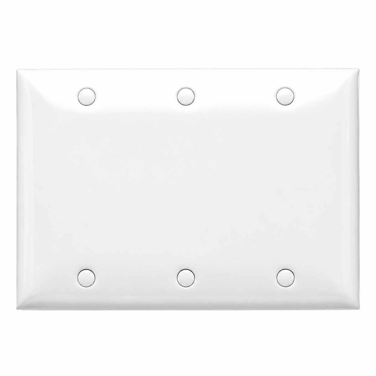 Clipsal Standard Series 3 Gang Blank Flush Plate - White Electric - 31/3VX-WE
