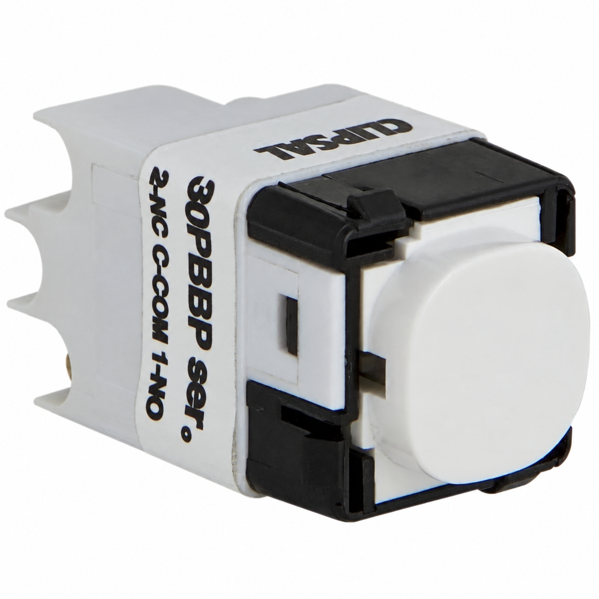 Clipsal Impress Series Push-Button Switch Momentary, 16A, 230/240Vac | White Electric | 30PBBP-WE