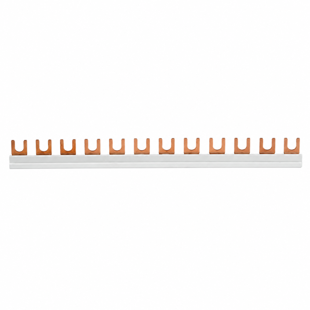 Clipsal Max 4 1 Pole 80A 12 Module Fork Busbar - White / Copper - 4BB4/12