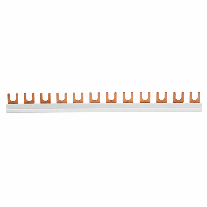 Clipsal Max 4 Fork type busbar 1P 80 A 12 modules | White / Copper | 4BB4/12