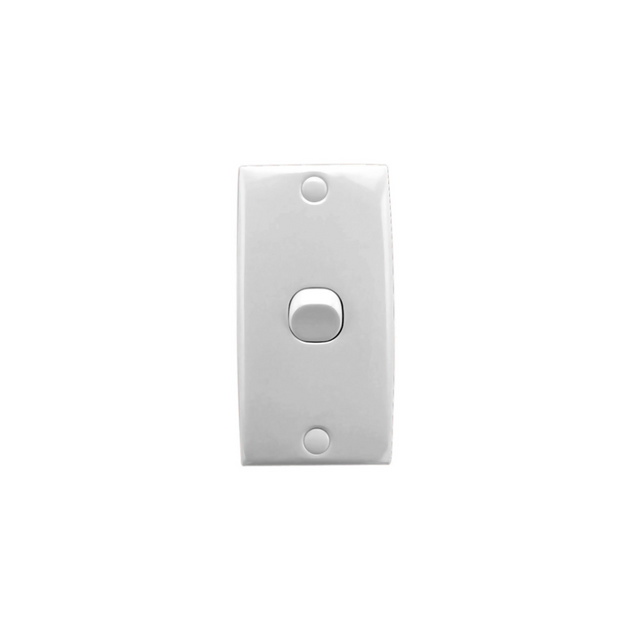 Clipsal Standard Series Architrave Flush Switch 1 Gang 10A 250V 78mm Centres | White Electric | 31BLA-WE