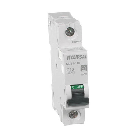 Clipsal Resi MAX 1 Pole 10A C Curve Circuit Breaker - White - MCB4-110