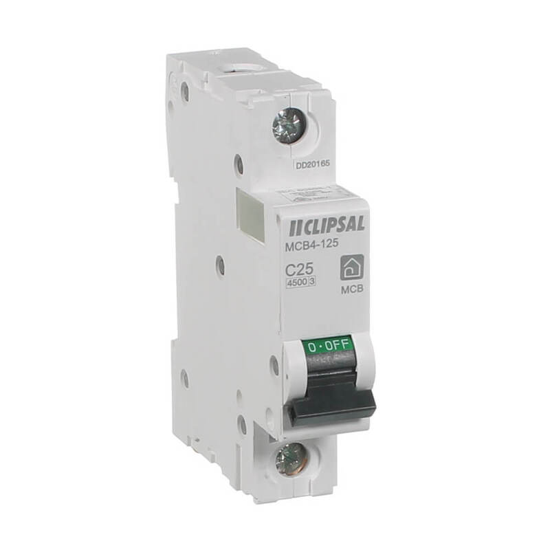 Clipsal Resi MAX Miniature circuit breaker 1P 25 A C curve 4500 A 240V | MCB4-125