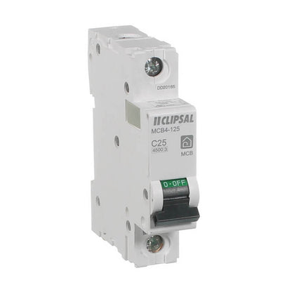 Clipsal Resi MAX Miniature circuit breaker 1P 25 A C curve 4500 A 240V | MCB4-125