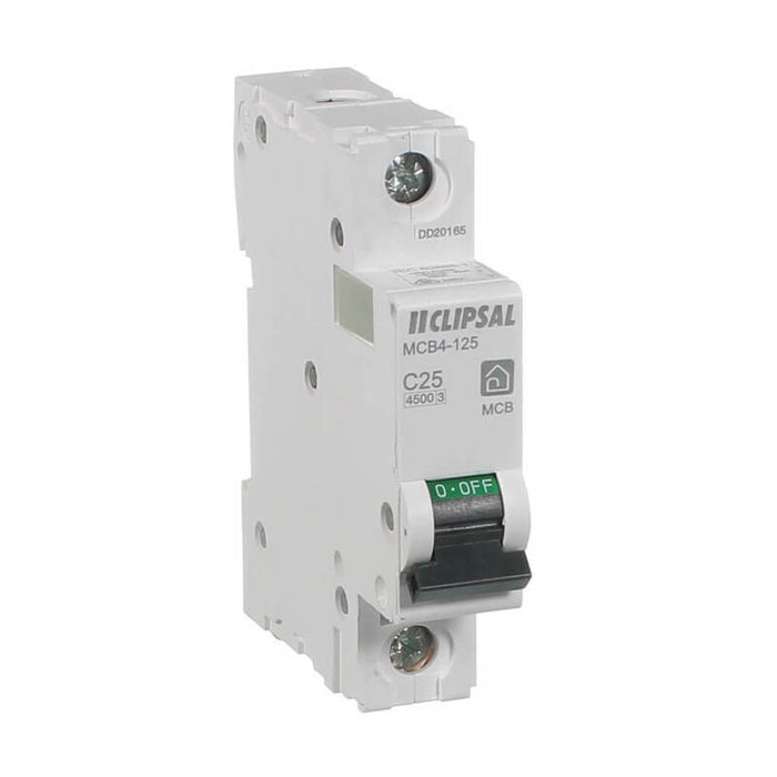 Clipsal Resi MAX Miniature circuit breaker 1P 25 A C curve 4500 A 240V | MCB4-125