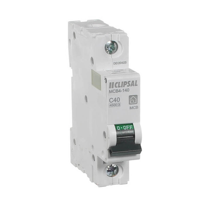 Clipsal Resi MAX Miniature circuit breaker 1P 40 A C curve 4500 A 240V | White | MCB4-140