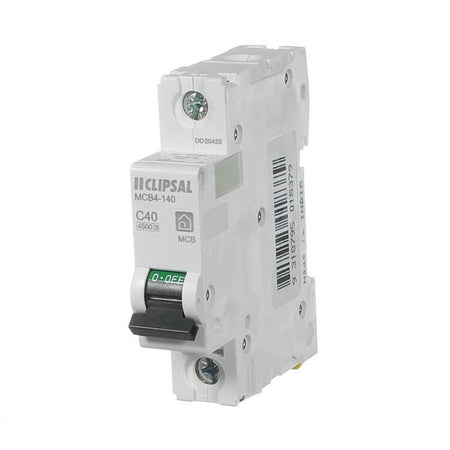 Clipsal Resi MAX Miniature circuit breaker 1P 40 A C curve 4500 A 240V | White | MCB4-140